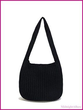 Hand Crochet Knit Tote Bag Aesthetic Shoulder Bag Beach Tote